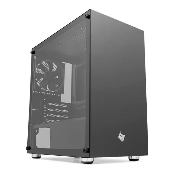 Gabinete Gamer Pichau Hx300 Glass Mid Tower Atx Pg-hx3-g01 Cor Preto