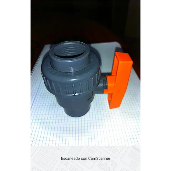 Válvula  De Bola Pvc Con Unión Universal D= 1'' Tubrica