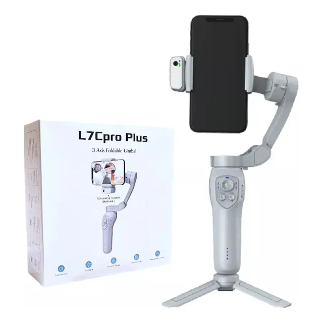 Estabilizador Celular Gimbal 3 Ejes L7cpro Plus Con Ia Y Luz