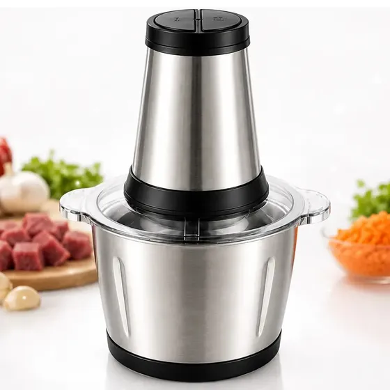 Processador De Alimentos Elétrico 2L Inox Moedor Picador 250w Multifuncional Cozinha