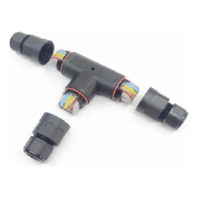 Conector Estanco En T 3 Polos Tipo Wago para Exteriores Ip68 Demasled