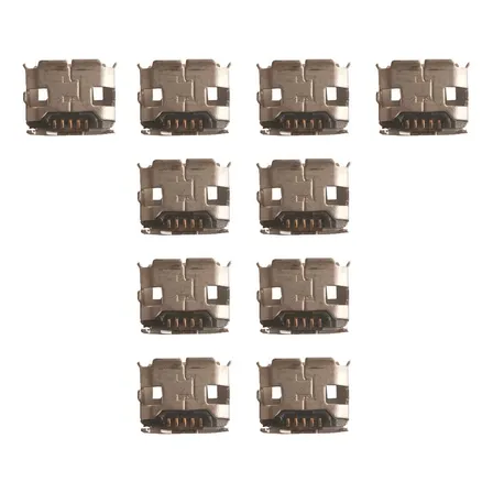 Pack De 10 Conectores Micro Usb Para Montaje En Superficie