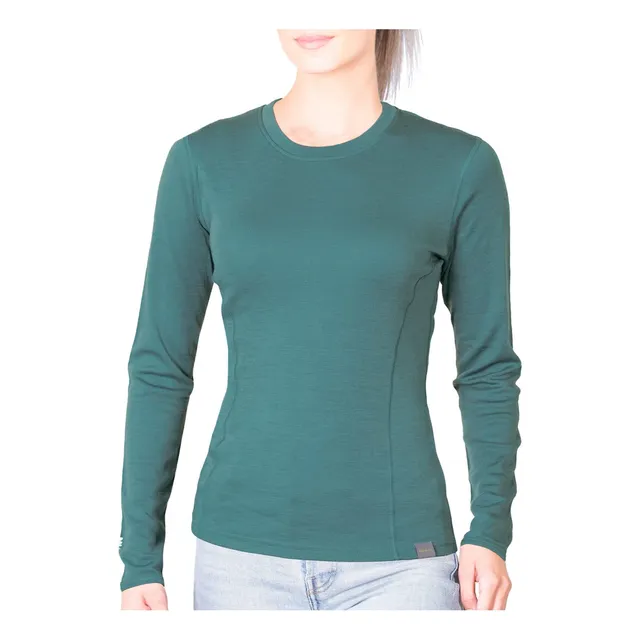 Meriwool Camiseta Termica Manga Larga Para Mujer 100% Lana