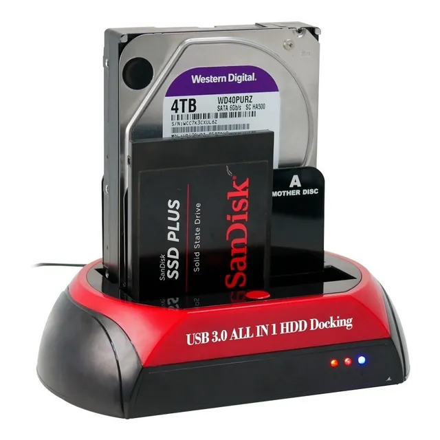 Docking Station Usb3.0 A Dos Discos Rigidos Sata 2.5 Y 3.5