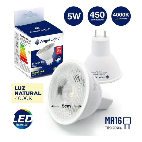 Bombillo Dicroico Ojo De Buey Mr16 5w Angel Light (pack X 3)