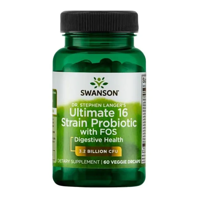 Probiotico 16 Cepas 3.2 Billones X 60 Caps Premium Swanson