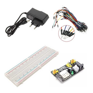 Protoboard 830 + 65 Jumper + Fonte P/ Protoboad Para Arduino Protoboard 830 + 65 Jumper + Fonte P/ Protoboad Para Arduino