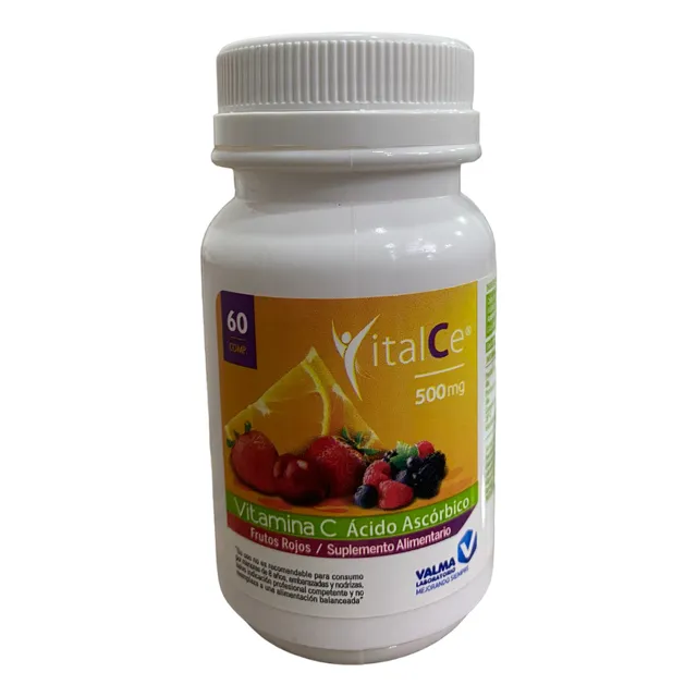 Vitamina C 500mg X 60 Comprimidos Masticables - Frutos Rojos