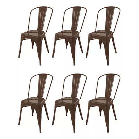 Sillas Tolix X6 Sp - C - Desillas Estructura de la silla Tono Marron