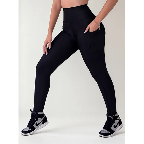 Calça Legging Bolso Alta Compressão  Anticelulite