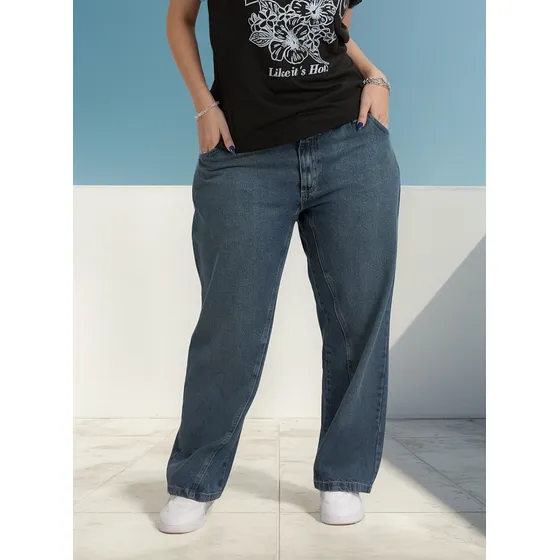 Pantalón Dama Jean Rigido T/especial - Colorado