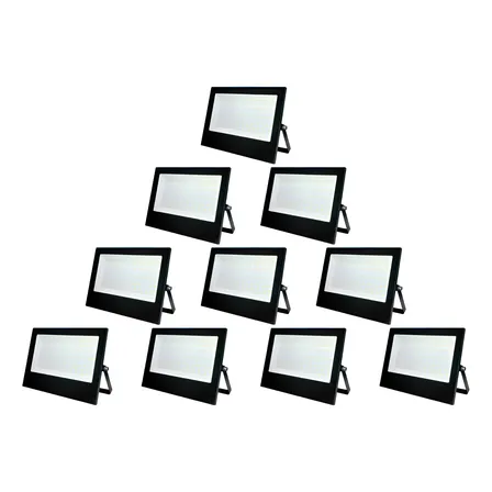 Kit 10 Refletor Led 200w 6500k Bivolt A Prova D'água Alut