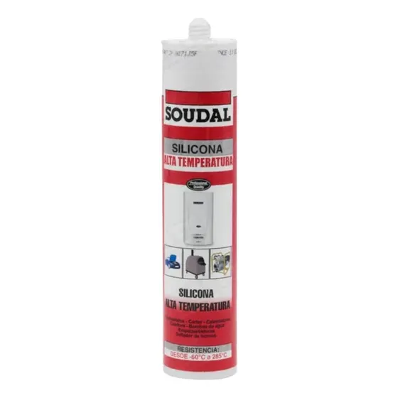 Soudal Silicona Alta Temperatura Roja 300ml