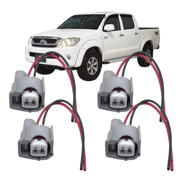 04 Plug Conector Do Bico Injetor Corolla Hilux Filder Com Nf