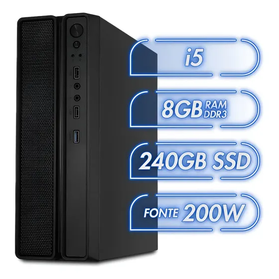 Pc Mini Computador Cpu Intel Core I5 8gb Ssd 240gb Com Wifi