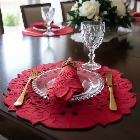 Kit Jogo Americano Com Guardanapo Mesa Posta Elegante 8 Pçs