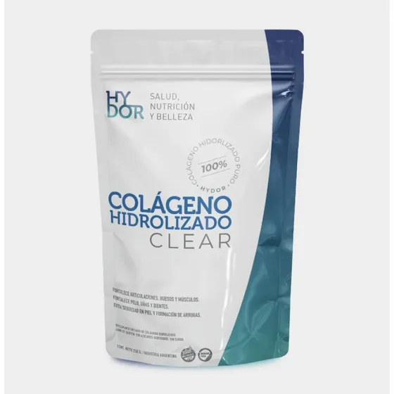 Hydor Colageno Hidrolizado Clear Sin Sabor 250g Sin Azucar y Sin Tacc