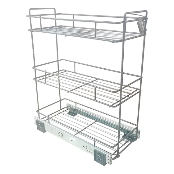 Canasto Extraíble Bajo Mesada Cocina Fark 5023 Acero Inox. Cromo