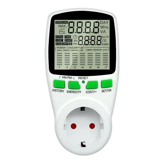 Medidor De Watts / Voltaje / Energía Eléctrica Pantalla Lcd