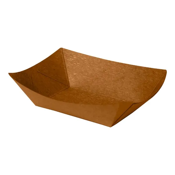 Charola De Carton Kraft 15 X 10 Cm (100 Piezas)