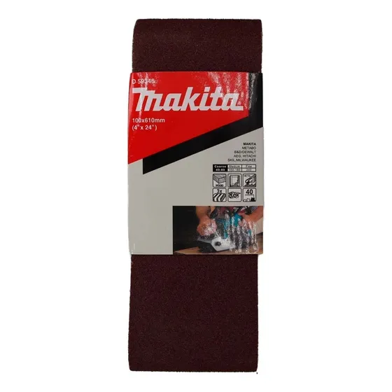 Pack 3 Lijas De Banda 4''x24'' (100x610mm) - Makita Cantidad De Granos 100