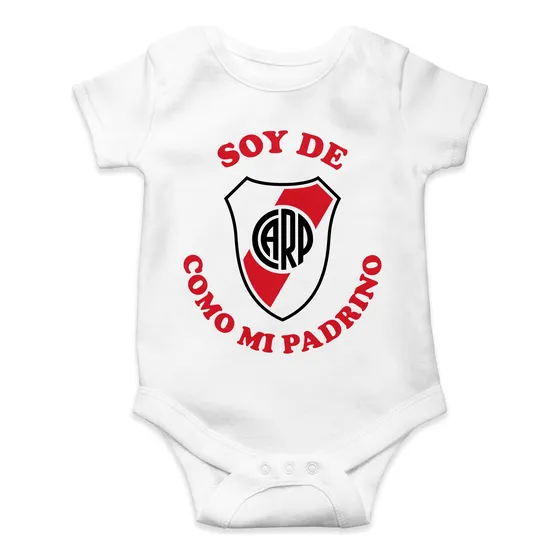 Body Para Bebé River Plate Como Mi Papa Algodón Blanco