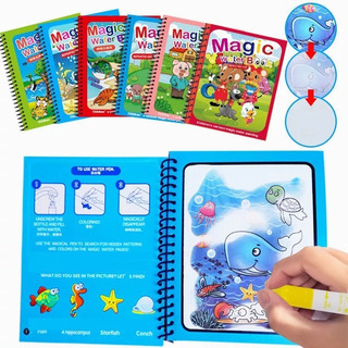 6 Libro Magico Agua Reutilizable Libro Colorear Magico 6 Libro Magico Agua Reutilizable Libro Colorear Magico