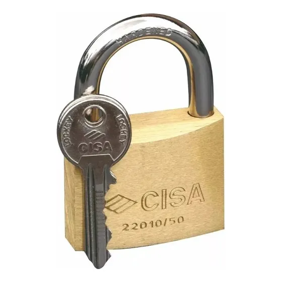 Candado Cisa 50mm Arco Laton Resistente A Segueta 2 Llaves