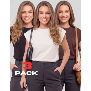 Alba Kit 3 Camiseta Regata Muscle Tee Feminina Blusa Leve Basica
