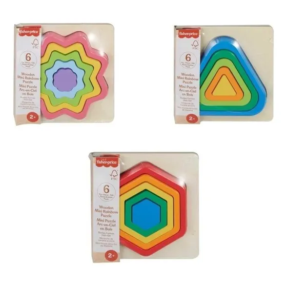 Encastre Madera Fisher Price 6 Piezas Diseño Rompecabezas