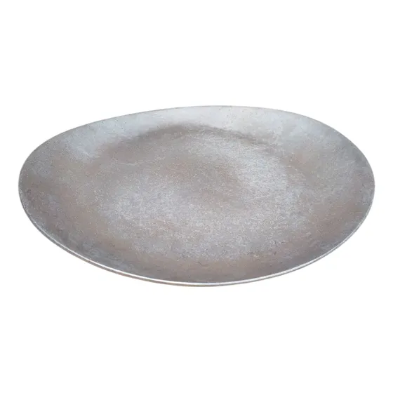 Plato Ovalado Fundición Aluminio 29x25cm Vajilla Ar
