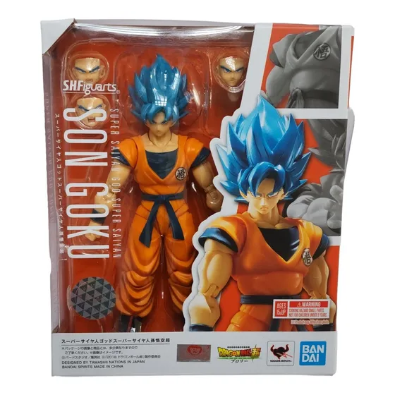 Figura Dragon Ball Z Super Héroes Dios Goku Ssj Blue Bandai