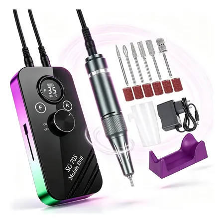 Lixadeira Elétrica Para Unhas Portátil Verde 127/220v