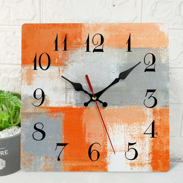 Artsocket Reloj Pared Madera Silencioso Tictac Abstracto