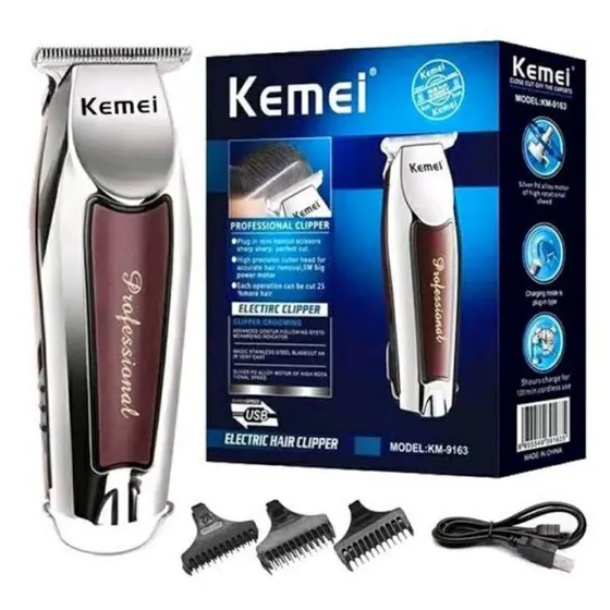 Maquina De Afeitar Cortar Cabello Trimmer Inalambrica Km9163