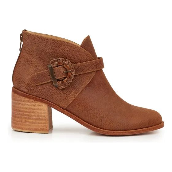 Bota Mujer Cuero Botineta Vestir Zapato Taco Cierre Briganti