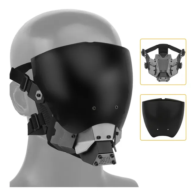 Casco Con Máscara Cyberpunk Para Adultos, Ropa Tecnológica F
