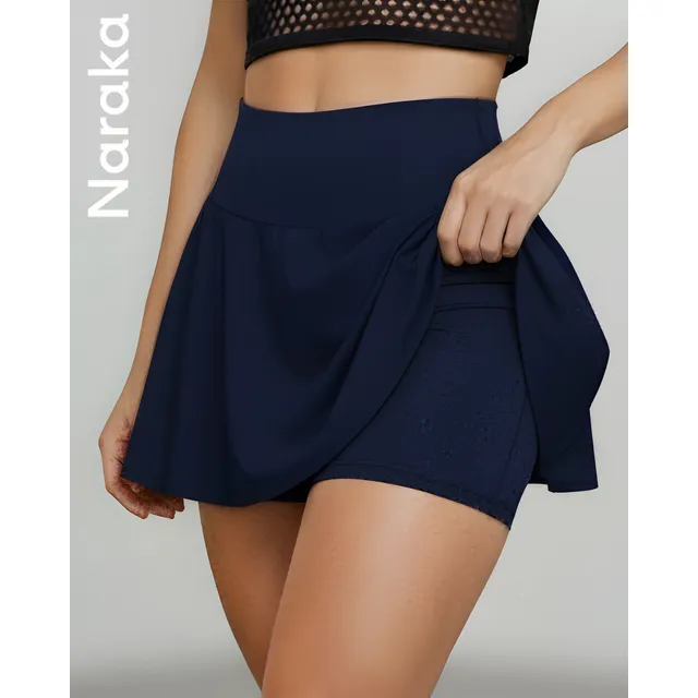 Short Saia Academia Feminino Cintura Alta Legging Fitness