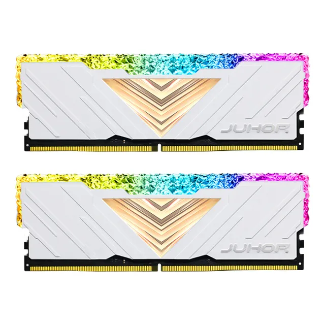 Memoria Ram Juhor 16gb (2x8gb) 3600mhz Rgb Blanca