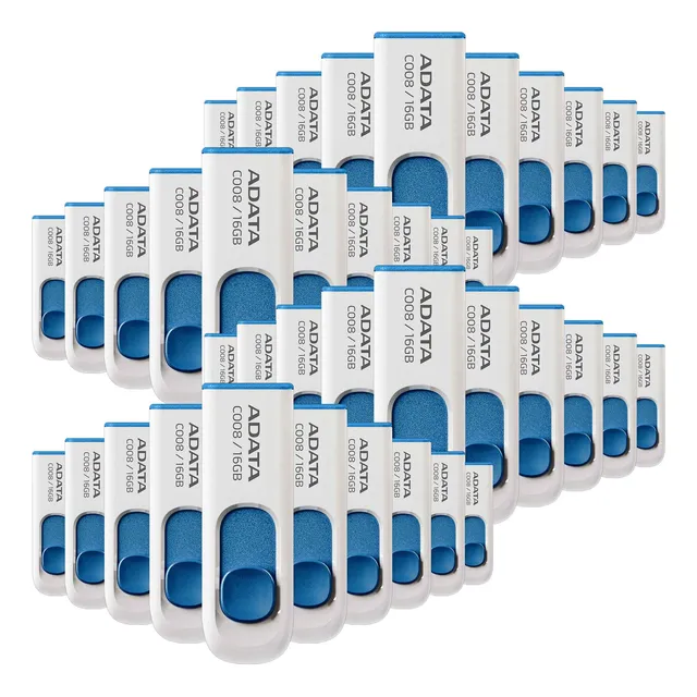 Kit 40 Memoria Usb Adata C008 16 Gb 2.0 Ac008-16g-rwe Blanca