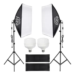 Kit Par Soft Box 50x70cm EstĂșdio Luz Continua Soquete E27 Kit Par Soft Box 50x70cm EstĂșdio Luz Continua Soquete E27