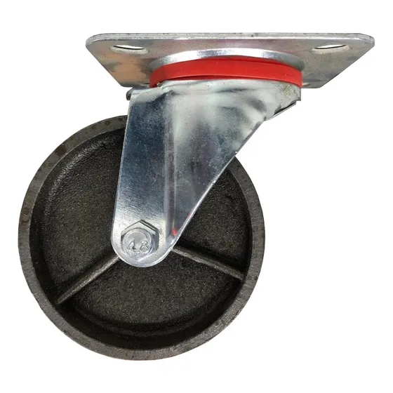 Rueda Hierro Horno Alta Temperatura 100mm Base Giratoria Ace