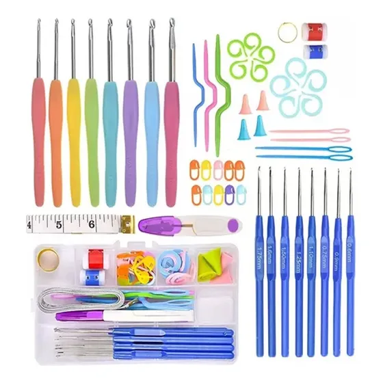 Crochet Set 60 Accesorios Para Tejer Uso Profesional
