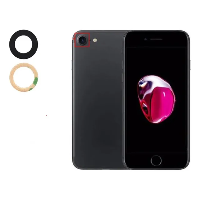Repuesto Lente Cristal Cámara Trasera Iphone 7 Y 8 + Adhesiv
