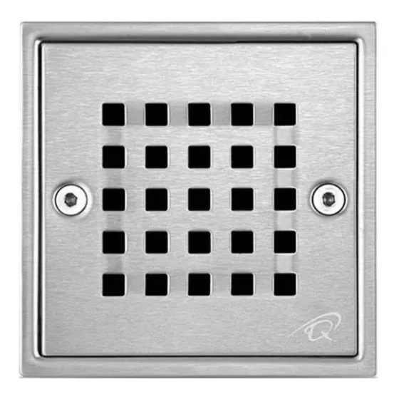 Rejilla Centro Piso Desague Quality Metal Cromado 10 X 10