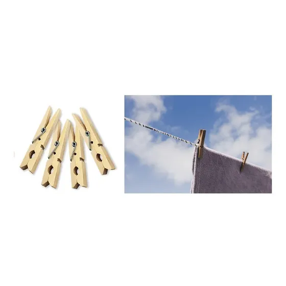 Pinzas De Madera Ganchos Tradicional Paquete  De 50 Unidades