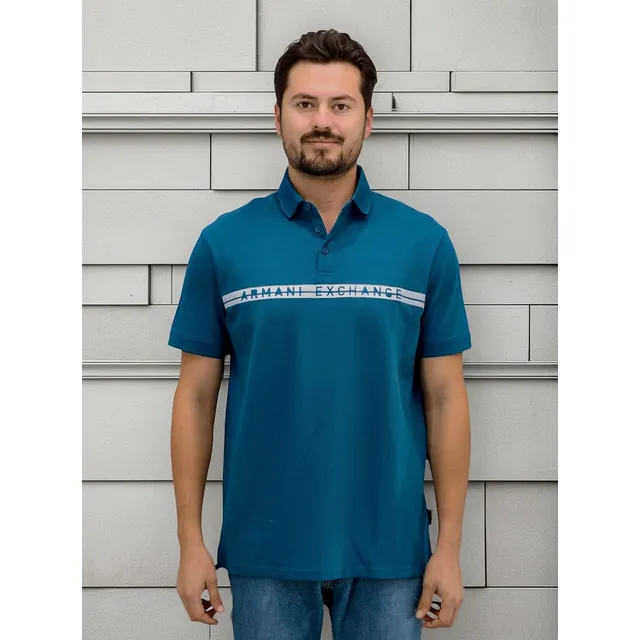 Playera Armani Exchange Color Verde-azul Mod. 7vzfga Zj81z