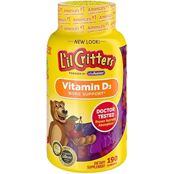 Ositos De Goma Con Vitamina D De L'il Critters, 190 Unidades