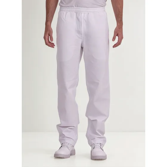Pantalon Nautico Blanco De Gabardina
