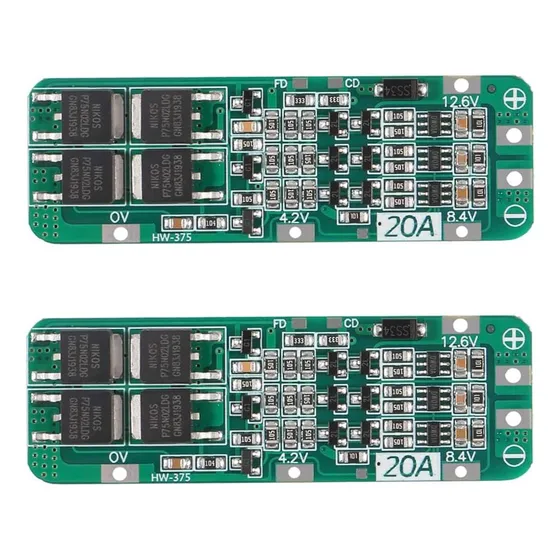 Placa De Proteção Bms 3s 20a 12.6v - 2 Unidades